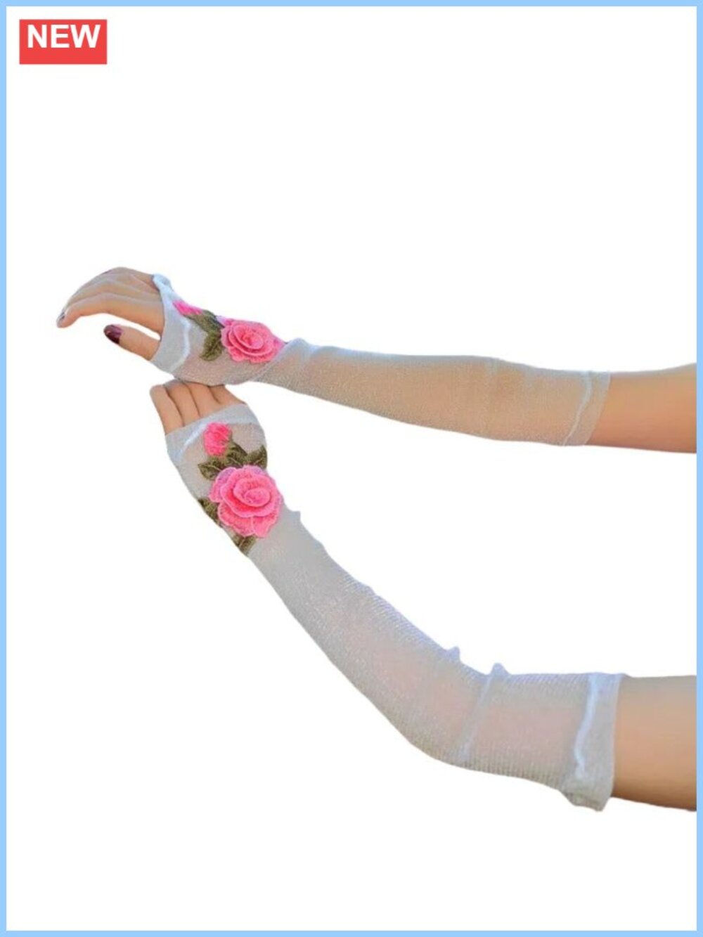 Lace Embroidered Fingerless Gloves Bridal Wedding Evening Cosplay